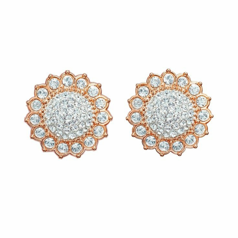 NIB Swarovski Crystal Flower / Sunflower Earrings